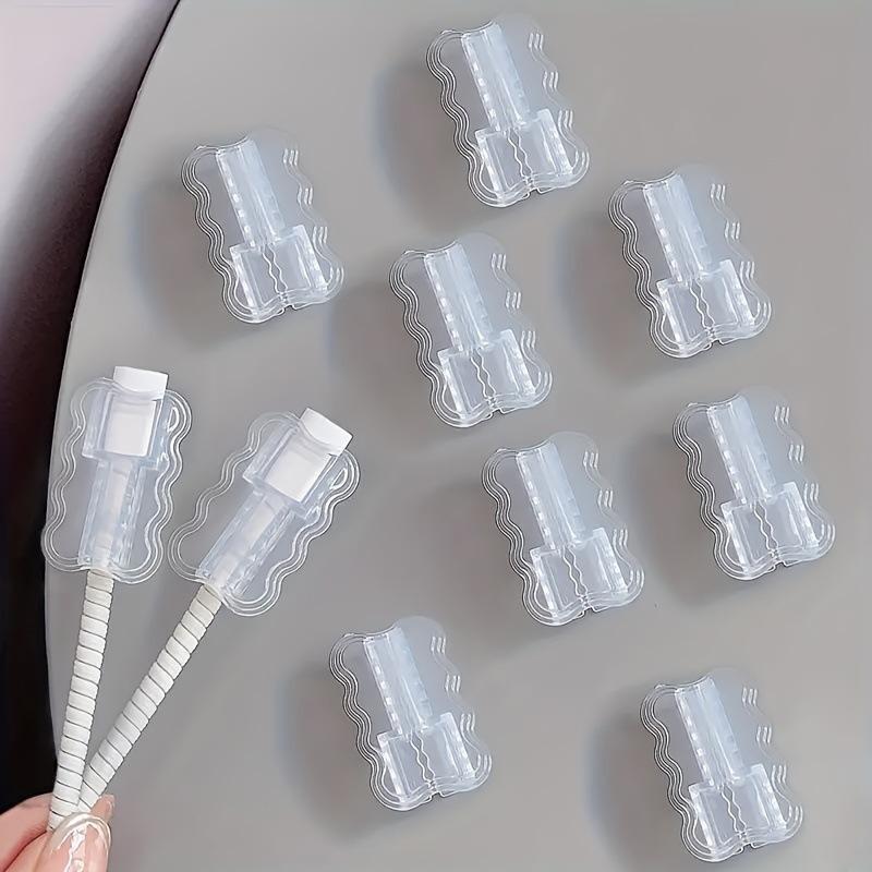 Set of 10 High-Quality Cable Protectors, Designed to Prevent Tangling And Made from Durable Plastic. These Scratch-Resistant And Drop-Proof Organizers Are Perfect for Iphone, for Android, USB-C, And Lightning Ports