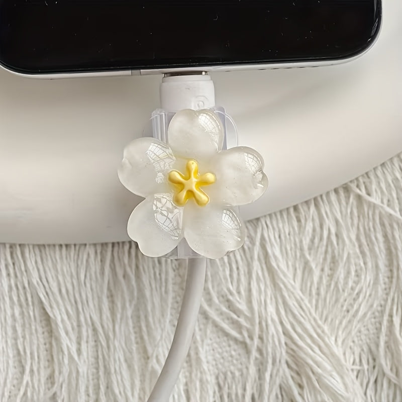 2pcs Sakura Phone Charging Cable Protector, Data Cable Protection Set (Excluding Battery), Perfect Gift for Birthdays, Weddings, Valentine'S Day, Back to School Season, Father'S Day And Halloween – Cute Little Gift for Loved Ones