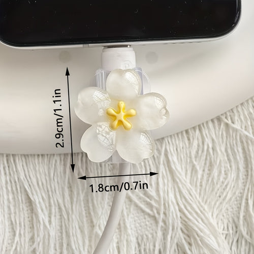2pcs Sakura Phone Charging Cable Protector, Data Cable Protection Set (Excluding Battery), Perfect Gift for Birthdays, Weddings, Valentine'S Day, Back to School Season, Father'S Day And Halloween – Cute Little Gift for Loved Ones