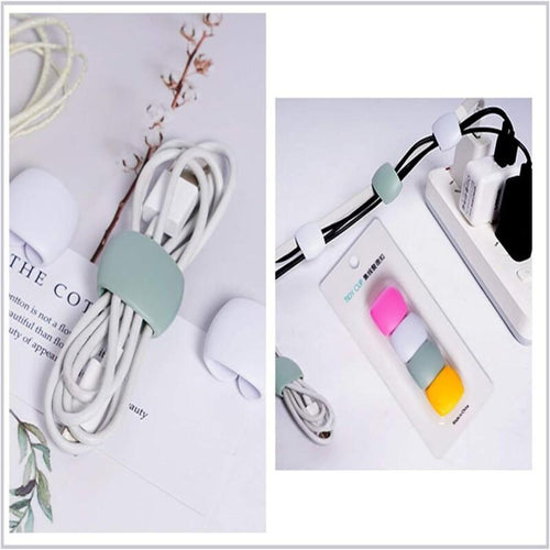 12pcs Premium Durable Colorful Cable Clips, Practical Desk Cable Organizer, Colorful Cable Clips with Wire Storage Function for Headphones Chargers Cables Computer Home Office Organization
