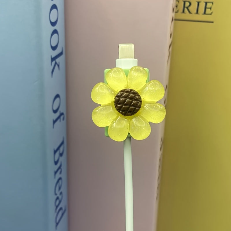 4pcs of Cable Protector for Phone Charger, Cute Pattern Phone Cable Protector, Charging Cord Protector, USB Charger Saver