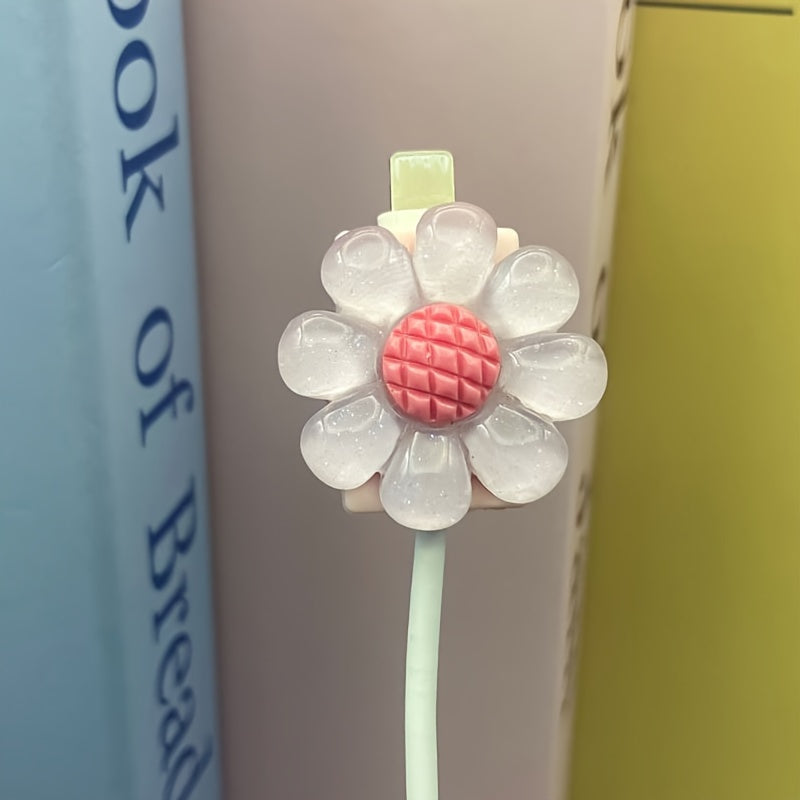 4pcs of Cable Protector for Phone Charger, Cute Pattern Phone Cable Protector, Charging Cord Protector, USB Charger Saver