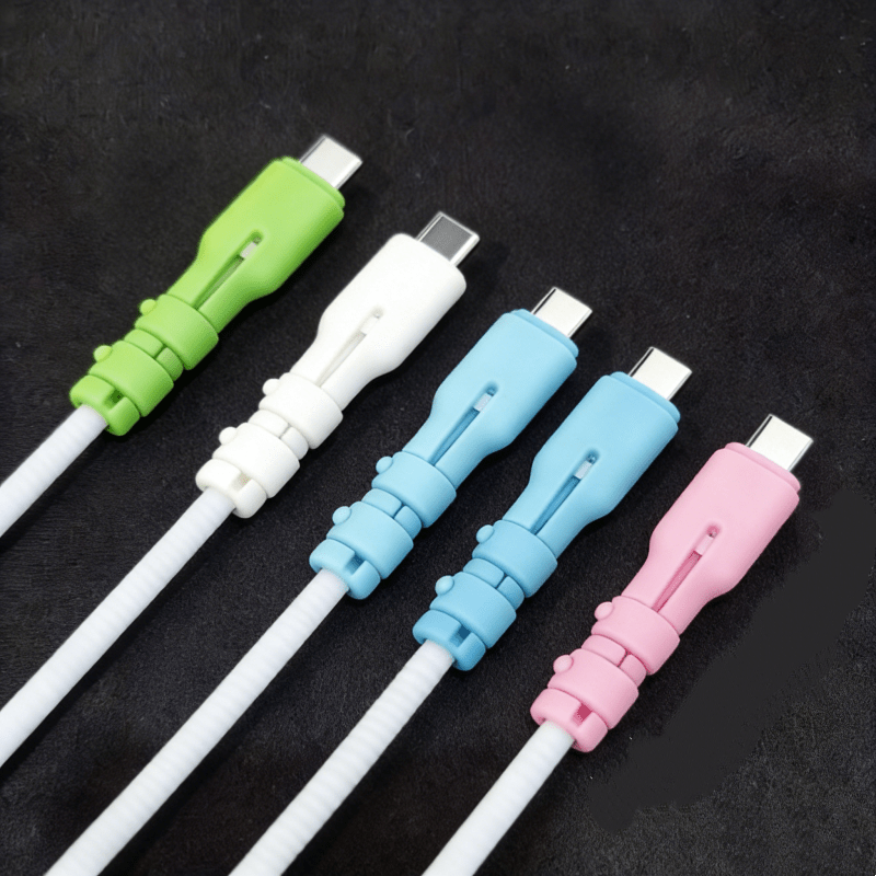 10/20/30pcs of Charging Cable Protective Sleeves, Randomly Colored, with Anti-break Cable Organizers, Data Cable Protectors, Compatible with USB-C Laptops, Tablets, and Mobile Phone Charging Cables